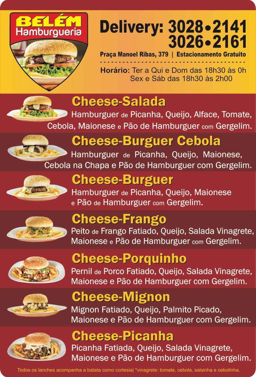 Hambúrguer Brasileiro Cardápio - Delivery de Hamburguer em Novo Gama