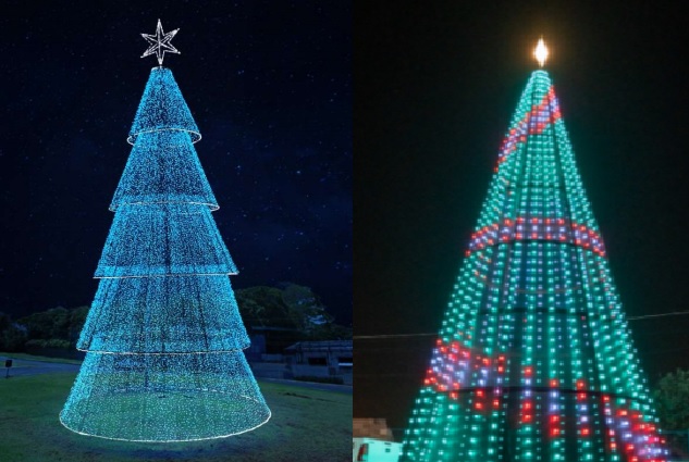 decoração de natal da Avenida cerro azul de Maringá 