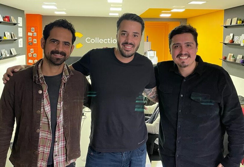 Rene Marcel, Diego Locatelli Tadeu e Diogo Veluza, líderes da startup.