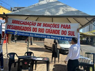 Sindicato dos Bancários de Maringá - doação para Rio Grande do Sul