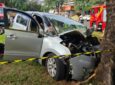 Homem fica gravemente ferido após colidir carro contra uma árvore em Maringá