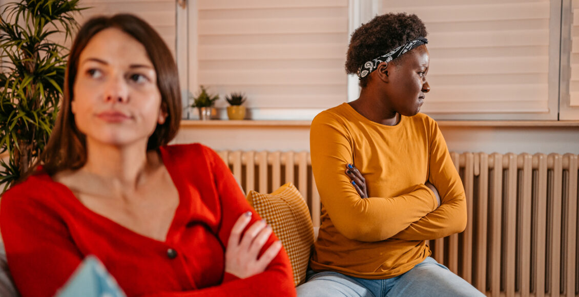 Two Female Friends Angry After Quarrel