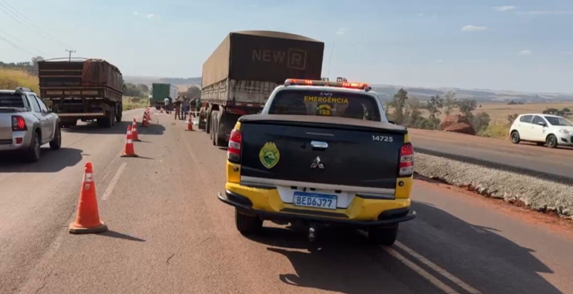 Motociclista Morre Colisao Frontal Carreta Pr 317 Maringa