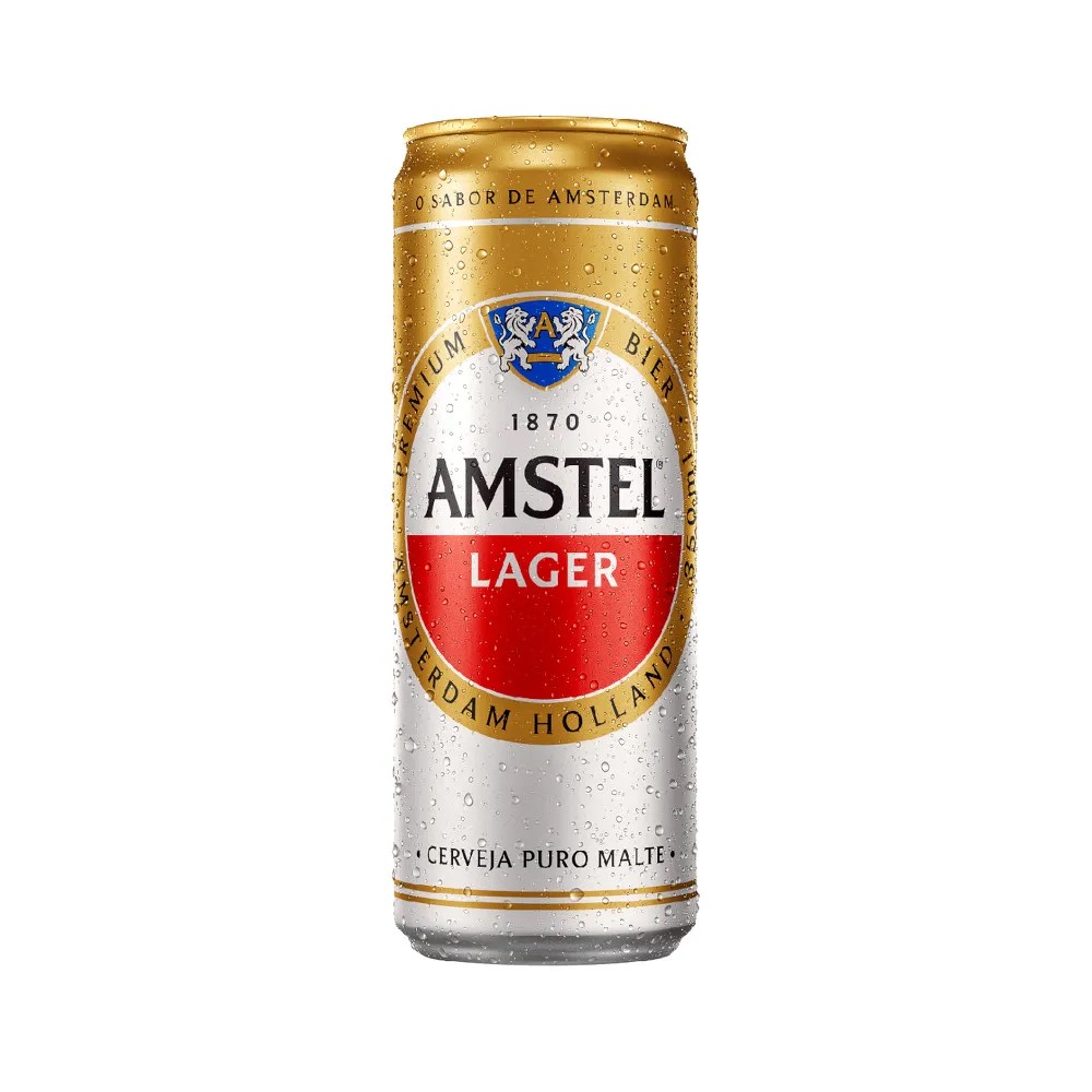 Cerveja Amstel Lager Puro Malte Lata 350ml