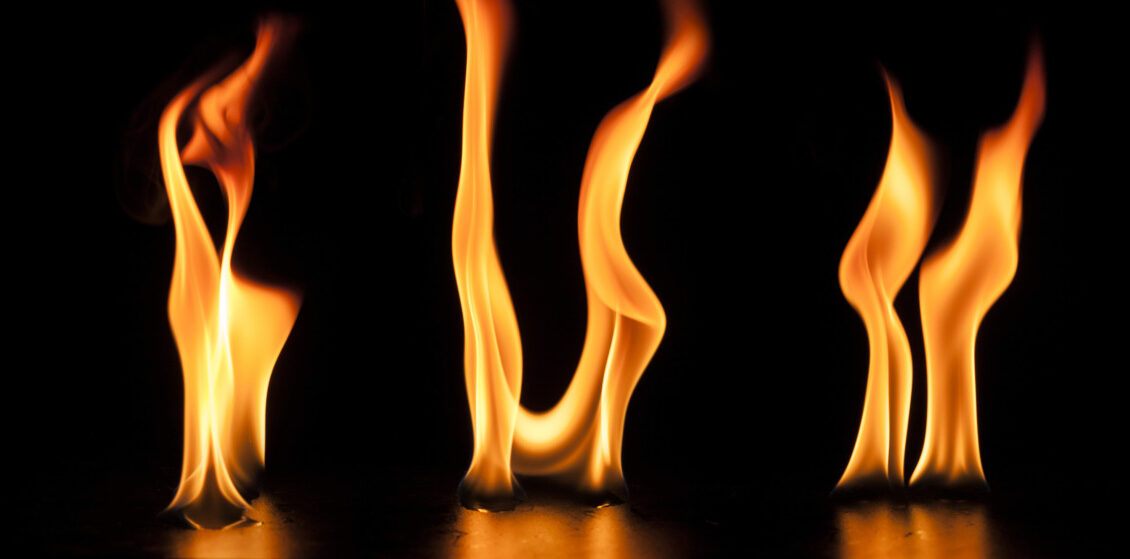 Flames With Different Designs Black Background