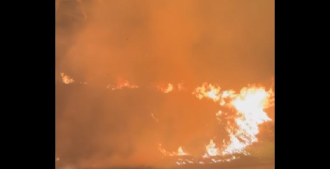 Incendio Atinge Area Proxima A Linha Ferrea Em Avenida De Maringa Veja O Video