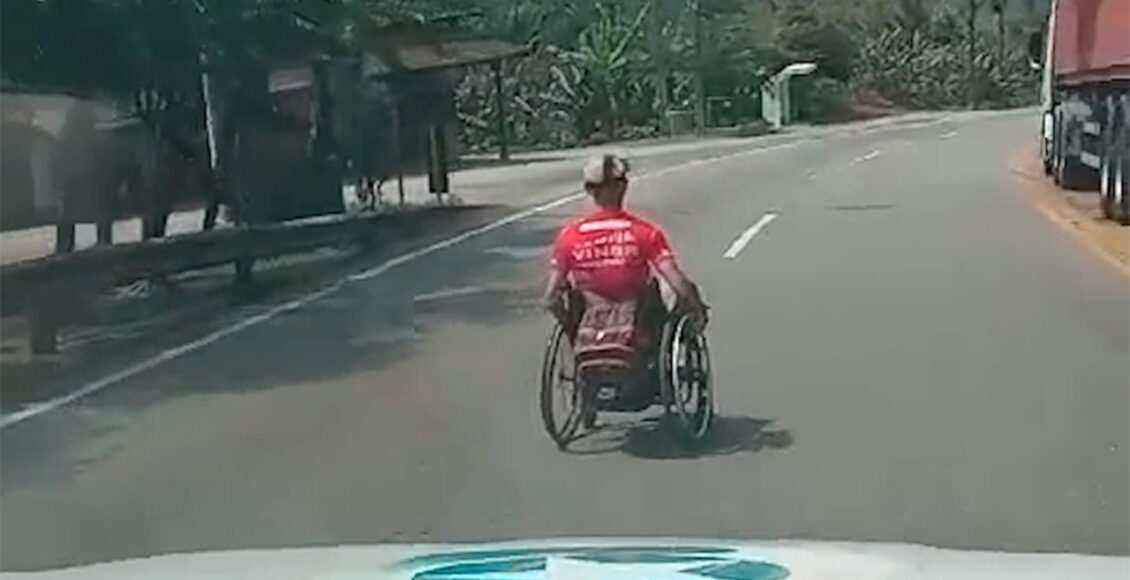 Video Homem Em Cadeira De Rodas Diz Que Estava Treinando Enquanto Descia A Serra Na Contramao