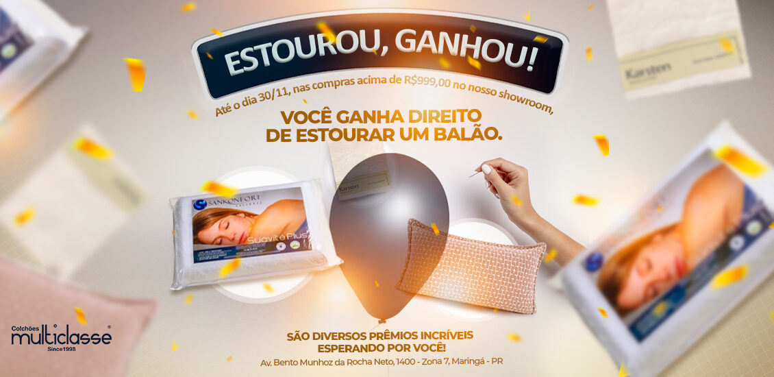 PromoÇÃo Estoura BalÃo Multiclasse Banner Jornal