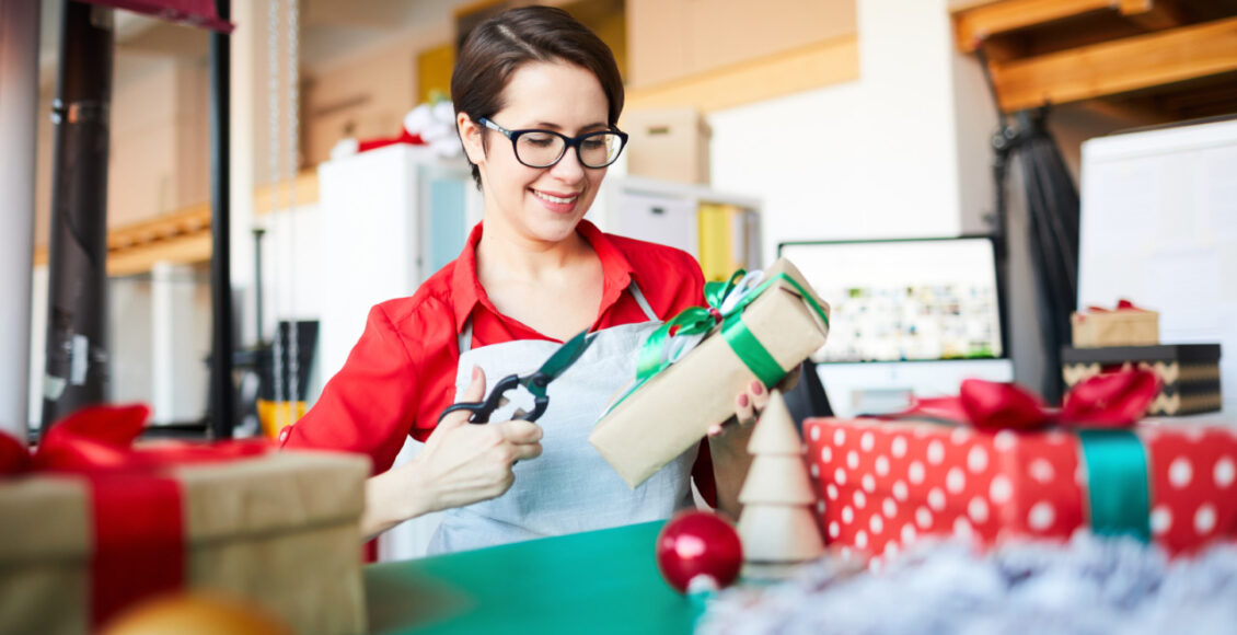 Woman Making Gifts