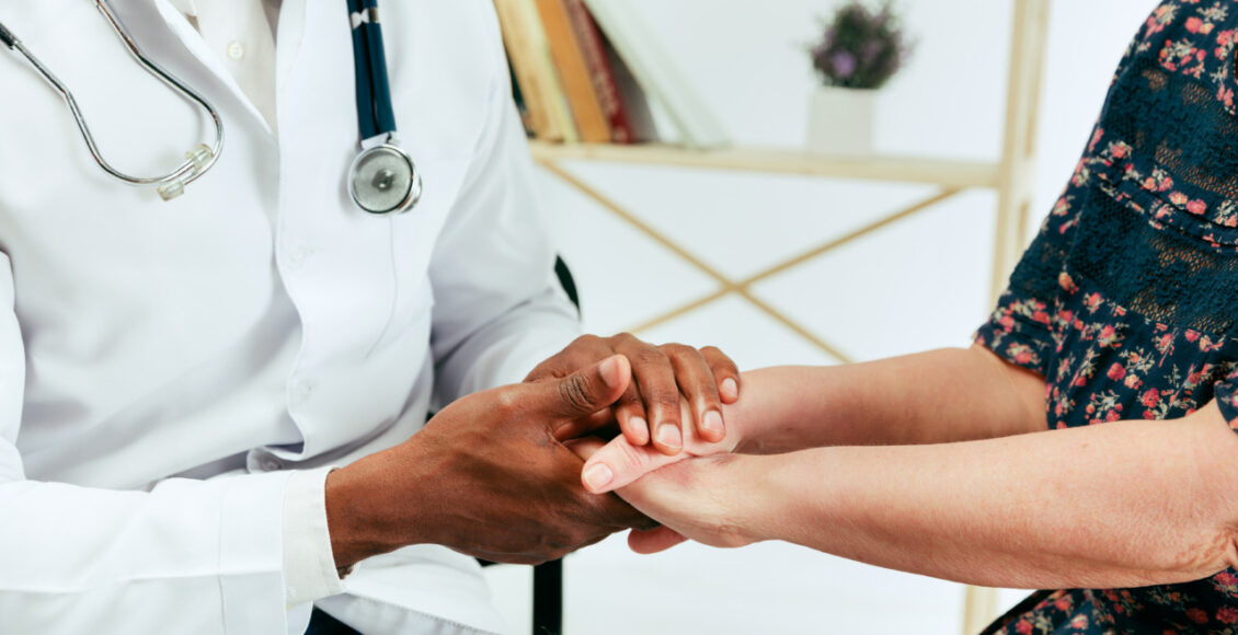 A Senior Woman Visiting A Therapist At The Clinic