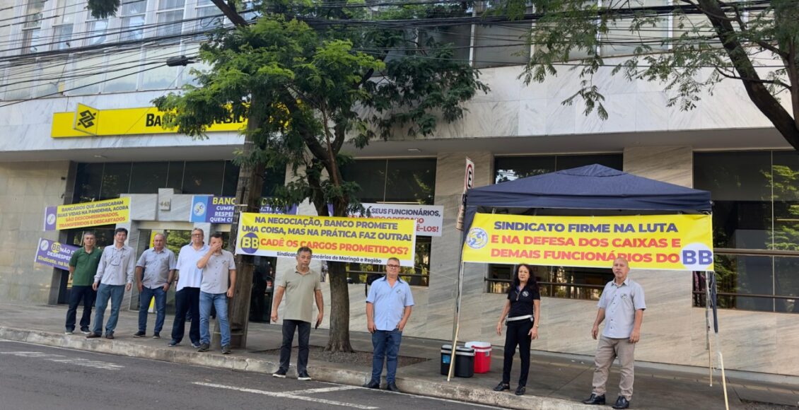 Sindicato Dos Bancarios De Maringa E Regiao Realiza Protesto Nesta Quinta 23 Contra O Banco Do Brasil