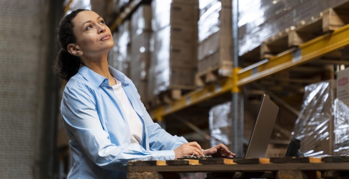 Woman Working Warehouse