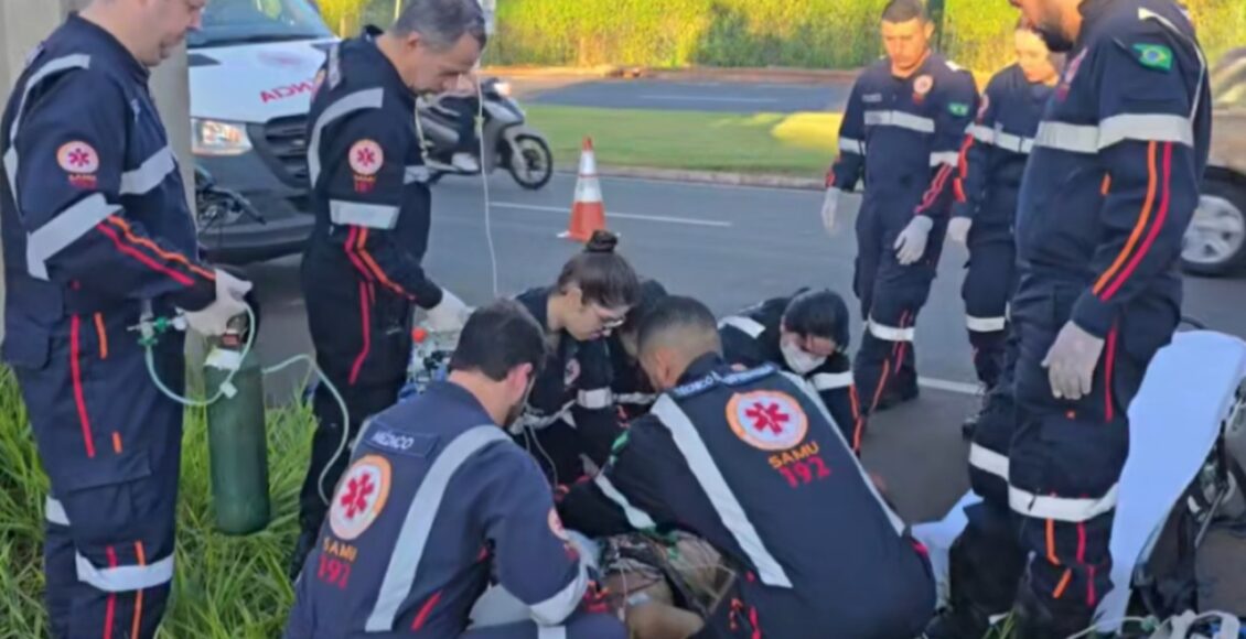 Ciclista Fica Gravemente Ferido Apos Cair Na Avenida Cerro Azul Em Maringa
