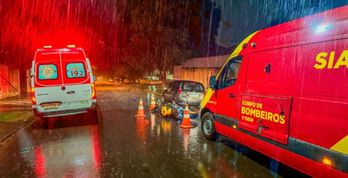 Motociclista Fica Gravemente Ferido Apos Bater Contra Carro Estacionado Em Maringa