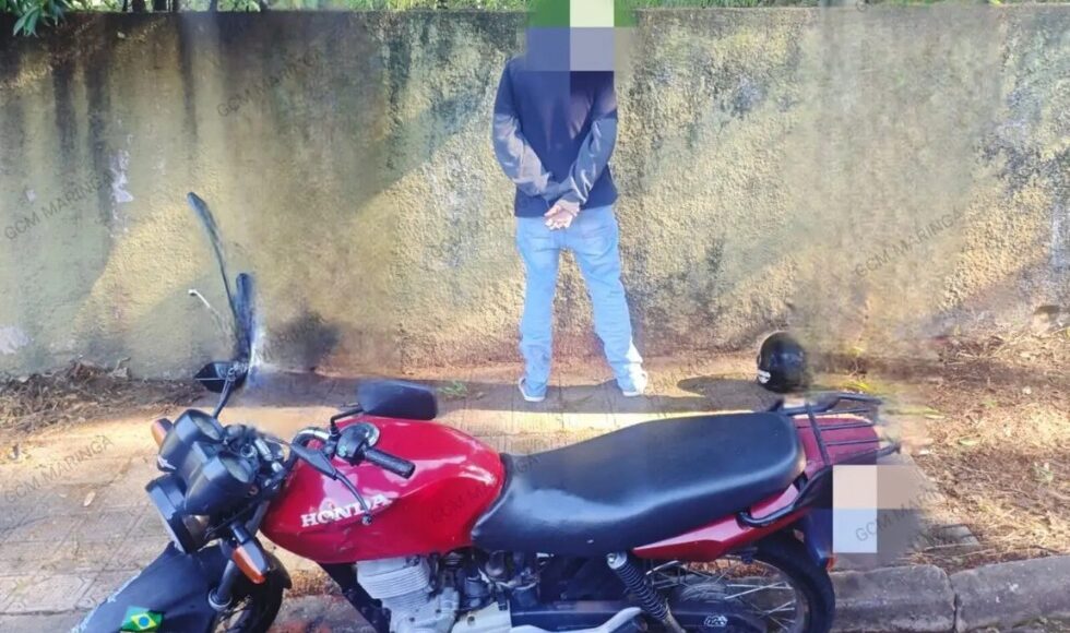 Sem Cnh Homem Empina Moto Na Frente De Viatura E Acaba Preso Em Maringa Veiculo Tem R 11 Mil Em Dividas