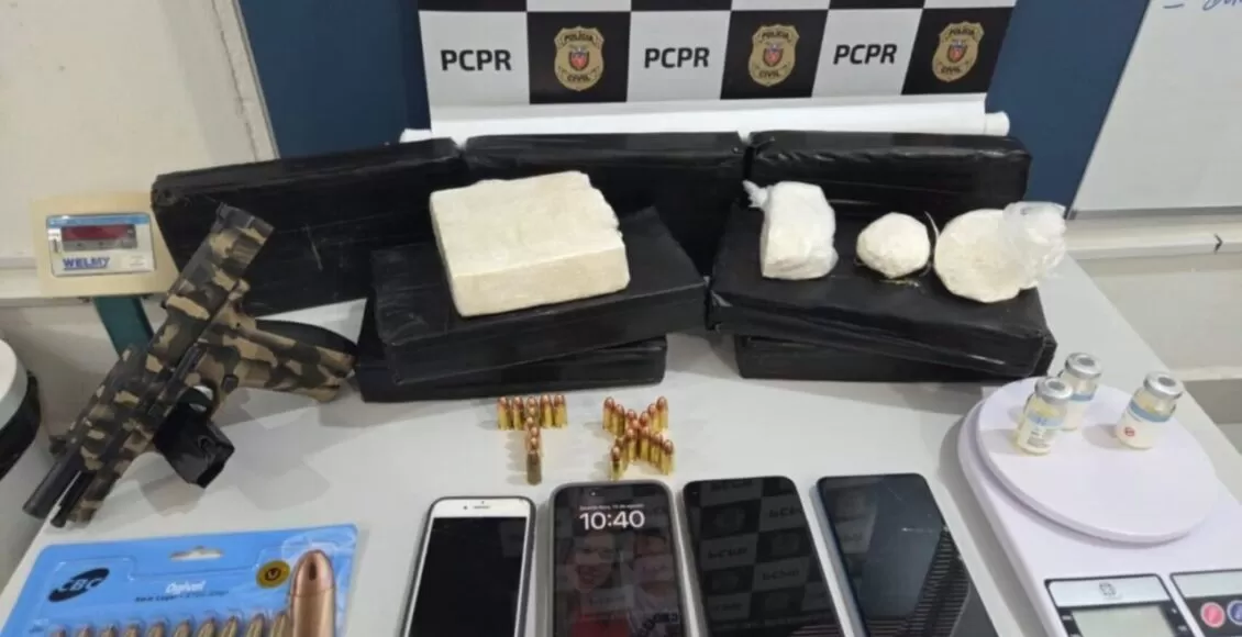 Casal E Preso E Cocaina Avaliada Em Meio Milhao De Reais E Apreendida Em Maringa