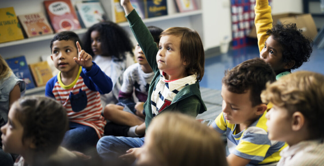 Happy Kids At Elementary School