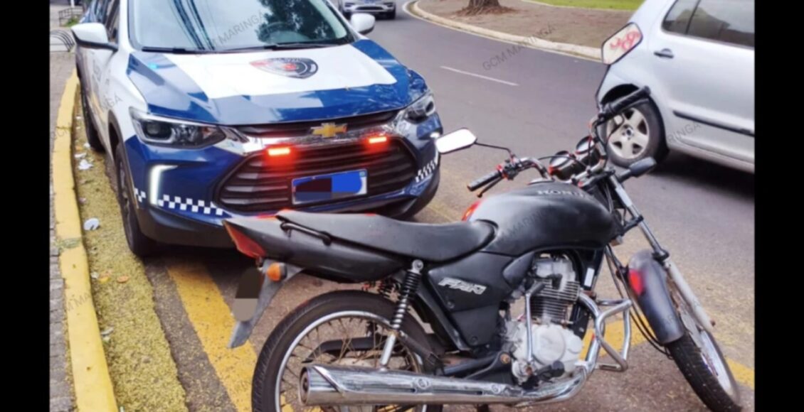 Motocicleta Com 244 Infracoes E R 67 Mil Em Debitos E Apreendida Em Maringa Condutor Nao Tinha Cnh