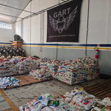 Alimentos arrecadados na Tiradentes poderão beneficiar 89 entidades de Maringá