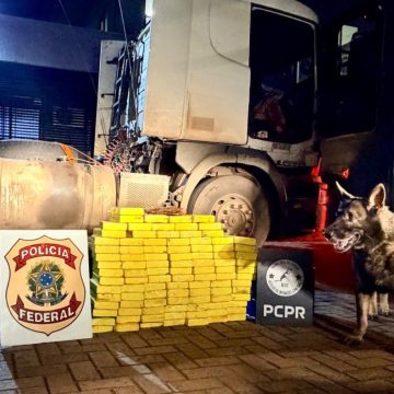 Ação policial apreende mais de 100 quilos de cocaína em Paiçandu; motorista foi preso em flagrante