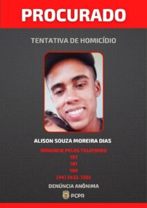 Polícia Civil divulga foto de homem foragido por tentar matar o próprio irmão em Nova Londrina