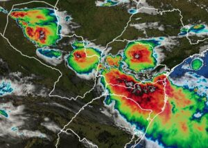 Temporal deixa dezenas de árvores caídas e causa danos em imóveis e postes em Maringá